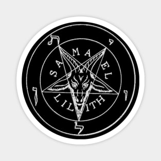 Sigil of Baphomet Clothing | White on Black Mass | Satanic Magnet